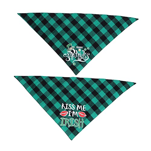 GRIRIW 2stücke Teiliges Hundebandana Für Patrick's Day Grünes Haustier-Halstuch Aus Atmungsaktiv Und Bequem Für Partys Und Feiertage von GRIRIW