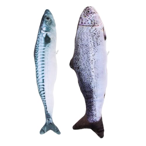 GRIRIW 2Stücke Katzen Fischform Kauspielzeug Mit Katzenminze Große Fische Für Interaktives Und Zahnpflege Süßes Katzenspielzeug Für Haustiere GRIRIW 2Stücke Katzen Fischform Kauspielzeug Mit Katzenminze Große Fische Für Interaktives Und Zahnpflege Süßes Katzenspielzeug Für Haustiere von GRIRIW