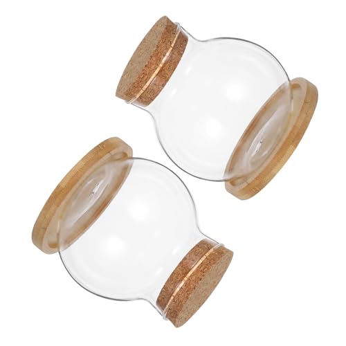 GRIRIW 2er-Set Hydroponische Fischschalen Für Den Schreibtisch: Klarglas-Aquarium Mit Bambuskissen Und Korkdeckel – Kleine Vasen, Betta-Pflanzen, Terrarium-Halter, Flaschen Für Die GRIRIW 2er-Set Hydroponische Fischschalen Für Den Schreibtisch: Klarglas-Aquarium Mit Bambuskissen Und Korkdeckel – Kleine Vasen, Betta-Pflanzen, Terrarium-Halter, Flaschen Für Die von GRIRIW