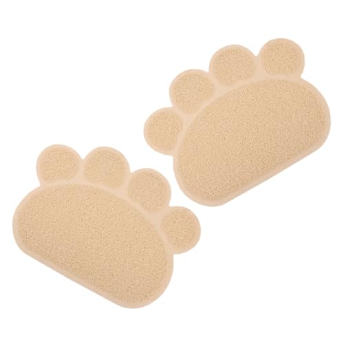 GRIRIW 2stücke Katzenstreu-Matte rutschfeste Und wasserdichte Futterunterlage Wiederverwendbare Matte Für Katzenfutter Und Katzenklo von GRIRIW