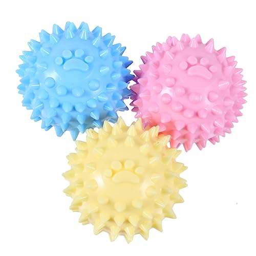 GRIRIW Hundespielzeug Bälle Interaktive Kauspielzeuge Für Welpen Mit Stacheliger Oberfläche Zur Zahnpflege Weiche Gummibälle Zufälligen Farben GRIRIW Hundespielzeug Bälle Interaktive Kauspielzeuge Für Welpen Mit Stacheliger Oberfläche Zur Zahnpflege Weiche Gummibälle Zufälligen Farben von GRIRIW