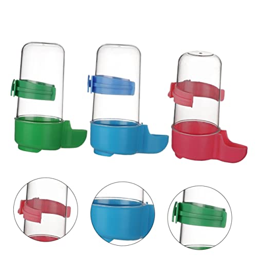 GRIRIW Vogelkäfig-Wasserspender für Papageien Vogelflasche Wasser Tomorrow automatischer Trinker für Papageien Vogelkäfig-Futterspender Papageien-Trinknapf Rot Blau Grün von GRIRIW