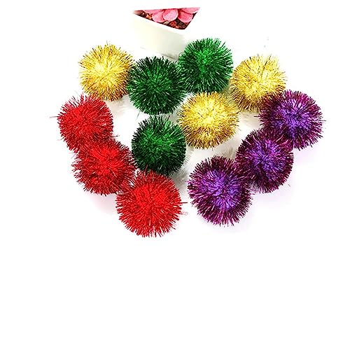 GRIRIW 30stücke Bunte Mini Sparky Glitter Tinsel Bälle Katzenbälle Spielzeug Für Katzen Durchmesser Interaktives Und Farbenfrohes Zubehör Für GRIRIW 30stücke Bunte Mini Sparky Glitter Tinsel Bälle Katzenbälle Spielzeug Für Katzen Durchmesser Interaktives Und Farbenfrohes Zubehör Für von GRIRIW
