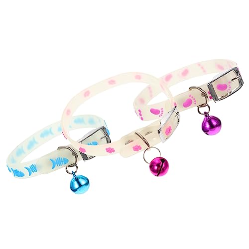 GRIRIW Fluoreszierendes Katzen- Und Hundehalsband Sicherheitshalsband Für Die Nacht Glocke Australien Zufällig von GRIRIW