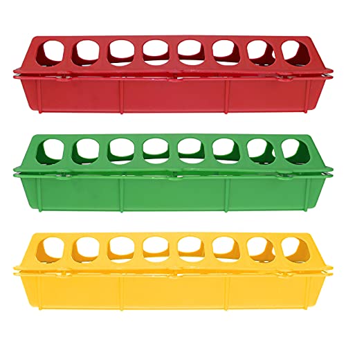 GRIRIW 3Stücke Hängender Futterautomat für Käfige Flip Chicken Feeder Futtertrog für Hühner und Farblich Sortiert für Tauben Küken Wachteln von GRIRIW