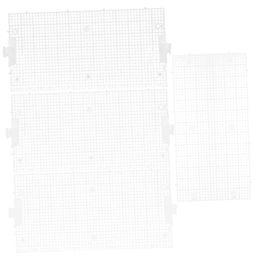GRIRIW 4 Stück Aquarium Trennwand Teilig mit Saugnäpfen Transparente Gitterplatte Flexibel Zuschneidbar Fischaquarium Isolationsbrett zur Fischtrennung und Aquarienzucht Einfache von GRIRIW