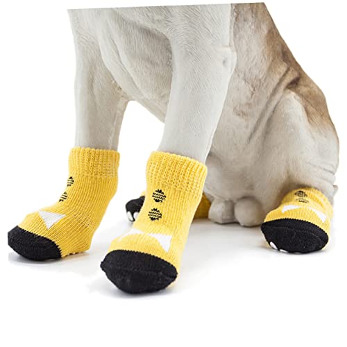 GRIRIW Haustier-baumwollsocken 4 Stück Hundesocken Bedruckt Weich Bequem Für Welpen Hundeschuhe GRIRIW Haustier-baumwollsocken 4 Stück Hundesocken Bedruckt Weich Bequem Für Welpen Hundeschuhe von GRIRIW