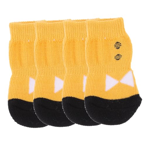 GRIRIW 4 Stück Baumwollsocken für Haustiere pet Supplies hundepflege Schuhe für hundepfoten Hundepfotenpflege Hundefußpolster Wasserschuhe für Hunde Welpe sockenschuhe Hundesocken Yellow GRIRIW 4 Stück Baumwollsocken für Haustiere pet Supplies hundepflege Schuhe für hundepfoten Hundepfotenpflege Hundefußpolster Wasserschuhe für Hunde Welpe sockenschuhe Hundesocken Yellow von GRIRIW