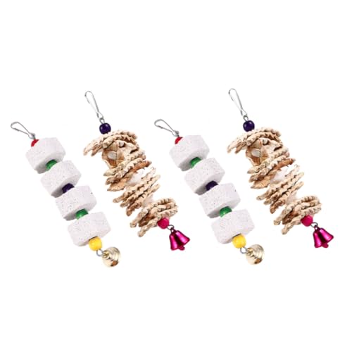 GRIRIW Papageienkäfig-hängespielzeug 4-teiliges Haustier-kauspielzeug-Set Vögel Beißen Spielzeug Umweltfreundliches Haustier-Spielzeug GRIRIW Papageienkäfig-hängespielzeug 4-teiliges Haustier-kauspielzeug-Set Vögel Beißen Spielzeug Umweltfreundliches Haustier-Spielzeug von GRIRIW