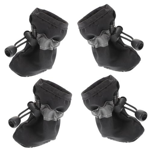 GRIRIW 4stücke Rutschfester Hundeschuhe Praktische Atmungsaktive Und wasserdichte Boots Für Kleine Hunde Für Drinnen Und Draußen Mit Reflektierenden Elementen Und Flexiblem von GRIRIW