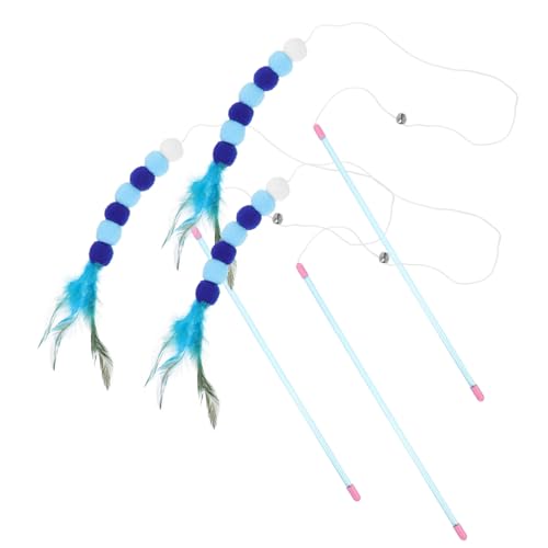 GRIRIW 4 Stück Katze Lustiges Stick-katzenspielzeug Katzen-Puzzle-Feeder Zeiger Draht Für Katzenspielzeug Katzen Laufstall Lustiger Katzenstock Katzenspielzeug Zauberstab Kratzer Plüsch GRIRIW 4 Stück Katze Lustiges Stick-katzenspielzeug Katzen-Puzzle-Feeder Zeiger Draht Für Katzenspielzeug Katzen Laufstall Lustiger Katzenstock Katzenspielzeug Zauberstab Kratzer Plüsch von GRIRIW