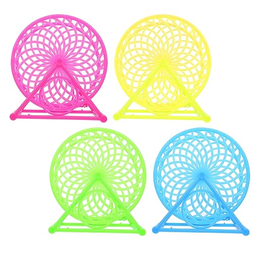 GRIRIW 4 Stück Hamster Laufräder Leise Übungsräder für Kleine Haustiere Hamster Laufzubehör mit Eigenartigem Design für Gerbils Chinchillas und Kleintiere GRIRIW 4 Stück Hamster Laufräder Leise Übungsräder für Kleine Haustiere Hamster Laufzubehör mit Eigenartigem Design für Gerbils Chinchillas und Kleintiere von GRIRIW