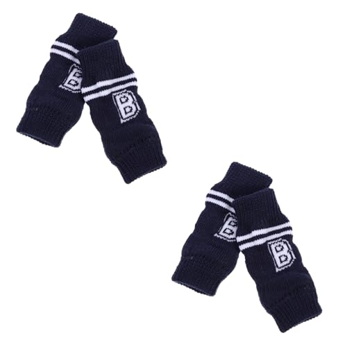 GRIRIW 4 Stück Teiliges Niedliche Hundebeinsocken mit Rutschfester Oberfläche Wärmende Haustier Beinwärmer mit Elastischem Komfortablem Material Geeignet für Kleine bis Mittlere Hunde von GRIRIW