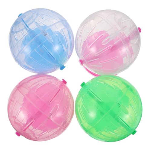 GRIRIW 4 Stück Transparente und Leise Laufkugeln für Kleintiere für Hamster und Gerbils Leicht zu Reinigen und Fördert die Aktivität Zuhause GRIRIW 4 Stück Transparente und Leise Laufkugeln für Kleintiere für Hamster und Gerbils Leicht zu Reinigen und Fördert die Aktivität Zuhause von GRIRIW