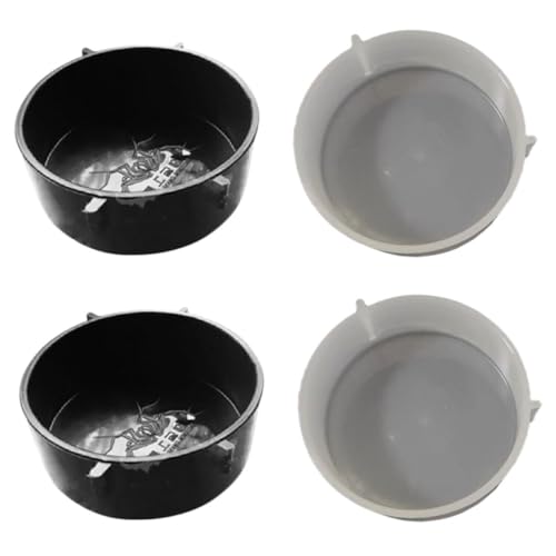 GRIRIW 4 Stück Wasserspender für Reptilien Accessoires für Bartagamen Schildkröte Wasserschale Reptilienfutterbehälter Reptilienfutterschale Wasserspender für Spinnen Froschfutter Plastik von GRIRIW