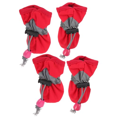 GRIRIW 4 Stück wasserdichte Fußabdeckung für Haustiere Hunderollstuhl Regenstiefel für kleine Hunde Schuhe für hundepfoten hundeschuhe wasserdichte Stiefel für Haustiere Hundestiefel rot GRIRIW 4 Stück wasserdichte Fußabdeckung für Haustiere Hunderollstuhl Regenstiefel für kleine Hunde Schuhe für hundepfoten hundeschuhe wasserdichte Stiefel für Haustiere Hundestiefel rot von GRIRIW