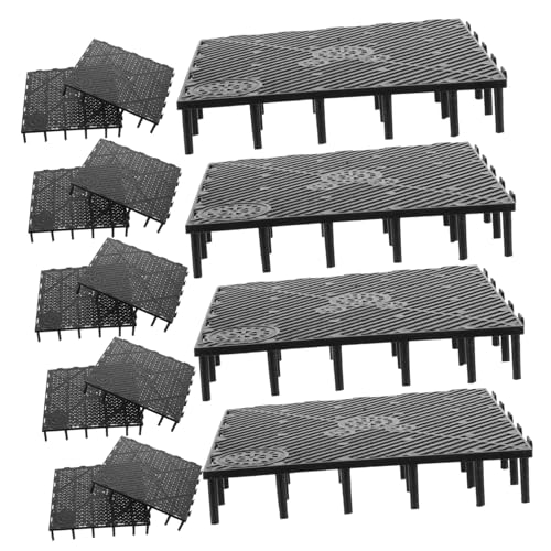 GRIRIW 40 STK Filterplatte für Aquarien Laine-Filtrant-Aquarium Unter dem Kies-Aquarienfilter Aquarienteiler Vor ösch Noir swor unterlegscheiben untere Filterplatte PVC-Filterplatte Black von GRIRIW