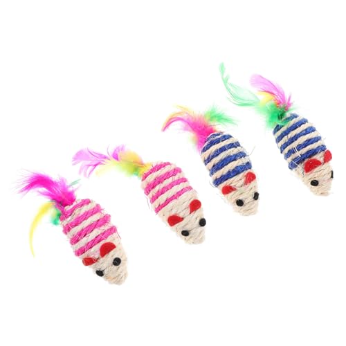 GRIRIW Katzenspielzeug Mäuse Set 4 Stück Kätzchen Spielzeug Für Indoor Katzen Spaß Jagen Katze Spielzeug GRIRIW Katzenspielzeug Mäuse Set 4 Stück Kätzchen Spielzeug Für Indoor Katzen Spaß Jagen Katze Spielzeug von GRIRIW