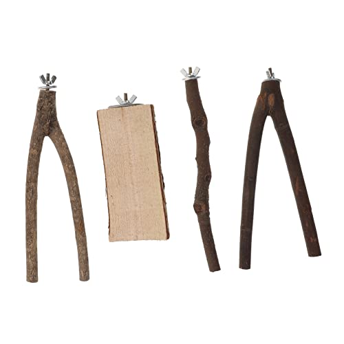GRIRIW 4stücke Holz Vogel Stehstab Vogel-aktivitäts-stehstab Für Papageien Mit Rauher Oberfläche Für Gleichgewichts Und Koordinationsentwicklung Holz Papageien Spielzeug von GRIRIW