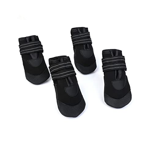 GRIRIW 4Stücke wasserdichte Hundestiefel Für Kleine Und Große rutschfeste Pfotenschutzschuhe Reflektierende Winter Schuhe Für Haustiere Und Warm von GRIRIW