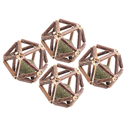 GRIRIW 4pcs Cat Catnip Bälle Spielzeug Indoor Catnip Toy Cat Catnip Bälle Spielzeug Haustier Vorräte GRIRIW 4pcs Cat Catnip Bälle Spielzeug Indoor Catnip Toy Cat Catnip Bälle Spielzeug Haustier Vorräte von GRIRIW