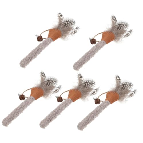 GRIRIW 5 Stücke Katze Kauen Spielzeug Feder Matatabi Rute Katze Interaktives Spielzeug Kätzchen Zubehör GRIRIW 5 Stücke Katze Kauen Spielzeug Feder Matatabi Rute Katze Interaktives Spielzeug Kätzchen Zubehör von GRIRIW