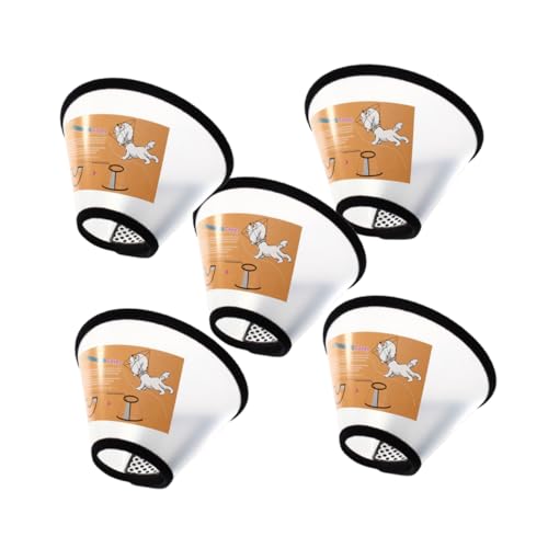 GRIRIW Katzenhalsband Elisabethanischen Haustier Hals Kreis 5pcs Schutz Kratzhalsband Größe 7 GRIRIW Katzenhalsband Elisabethanischen Haustier Hals Kreis 5pcs Schutz Kratzhalsband Größe 7 von GRIRIW