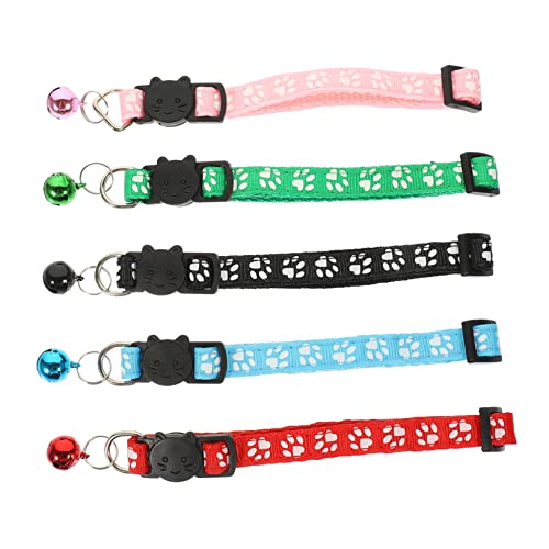 GRIRIW Einstellbare Katze Glocke 5pcs Dekorative Kätzchen Kragen Pet Neck Decor von GRIRIW