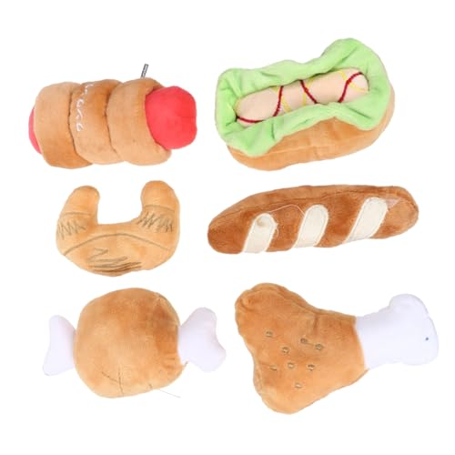 GRIRIW 6 Teiliges Plüschspielzeug Für Haustiere Hundekegel Welpen Ausgestopfte Hunde Hundeball Welpenspielzeug Kauspielzeug Hundekauer Quietschendes Hundespielzeug Clicker GRIRIW 6 Teiliges Plüschspielzeug Für Haustiere Hundekegel Welpen Ausgestopfte Hunde Hundeball Welpenspielzeug Kauspielzeug Hundekauer Quietschendes Hundespielzeug Clicker von GRIRIW
