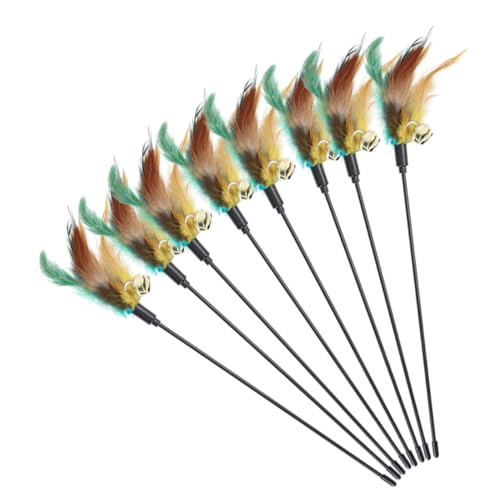 GRIRIW 8stücke Katzenangel Mit Ersatzköpfen Für Interaktives Katzenspielzeug Katzenstab Für Indoor Katzen Katzenspielzeug Zum Spielen Für Hauskatzen von GRIRIW