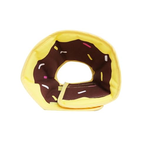 GRIRIW Halskreis Für Hunde Zur Genesung Von Operationen Und Wunden Mit Obst-Design Biss Und Kratzschutz Für Welpen Katzen Und Kleine Hunde s Donuts von GRIRIW