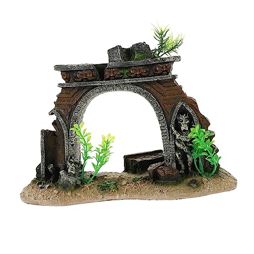 GRIRIW Aquarium Dekoration Lebensechtes Schloss Türschild Resin Ornament Fisch Tank Landschaft Deko Pflegeleicht Farbecht Kreativ für Fischliebhaber Fischbecken Gestaltung GRIRIW Aquarium Dekoration Lebensechtes Schloss Türschild Resin Ornament Fisch Tank Landschaft Deko Pflegeleicht Farbecht Kreativ für Fischliebhaber Fischbecken Gestaltung von GRIRIW