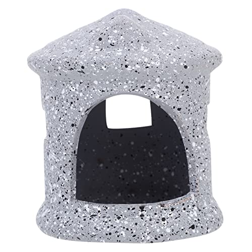 GRIRIW Aquarium Versteckplatz Für Garnelen Und Fische Dekoration Im Modernen Design Langlebig Für Aquarienlandschaften Lighthouse Grey von GRIRIW