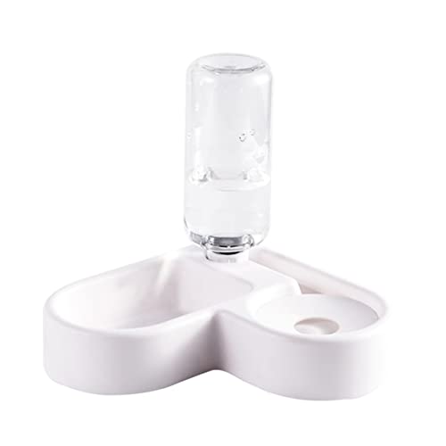 GRIRIW Automatischer Wasserspender Für Haustiere Pet Feeding Bowl Für Hunde Und Katzen rutschfeste Futterschüssel Design Weiß von GRIRIW