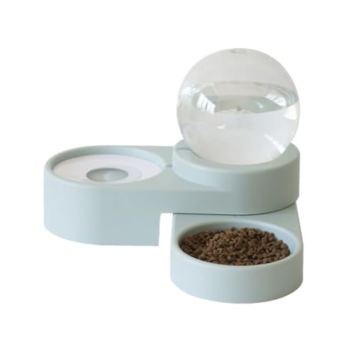 GRIRIW Automatischer Doppelschüssiger Haustier Wasserspender Rutschfestes Design Bpa Frei Blau für Katzen und Hunde Sicherer Praktischer Trinkbrunnen für Zuhause und Tiergeschäft von GRIRIW