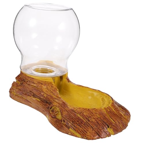GRIRIW Automatischer Resin Trinkbrunnen für Reptilien Langlebiger Wasserspender für Schildkröten und Eidechsen Dekorative Wasserschale mit Großem Fassungsvermögen Geeignet für Terrarien von GRIRIW
