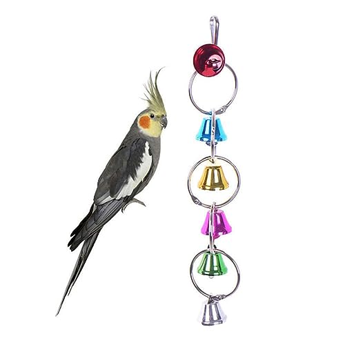 GRIRIW Bunte Glocken-spielzeuge Für Vögel Farbige Käfig-Dekoration Für Papageien Geeignet Für Kleine Vögel Wie Wellensittiche Und Nymphensittiche Stimuliert Spiel Und Beschäftigung GRIRIW Bunte Glocken-spielzeuge Für Vögel Farbige Käfig-Dekoration Für Papageien Geeignet Für Kleine Vögel Wie Wellensittiche Und Nymphensittiche Stimuliert Spiel Und Beschäftigung von GRIRIW