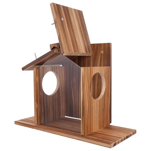 GRIRIW Eichhörnchen Futterstation aus Holz Langlebiger Futterspender für Garten und Außenbereich für Aufbewahrung von Nüssen und Lebensmitteln Wiederverwendbar und Praktisch GRIRIW Eichhörnchen Futterstation aus Holz Langlebiger Futterspender für Garten und Außenbereich für Aufbewahrung von Nüssen und Lebensmitteln Wiederverwendbar und Praktisch von GRIRIW