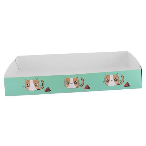 GRIRIW Wiederverwendbar Katzenklo Papier Tragbar Und Auslaufsicher Halbgeschlossene Katzentoilette Mit Spritzschutz Für Kätzchen Umweltfreundliche Katzenstreu-Box Für Haustierzubehör von GRIRIW