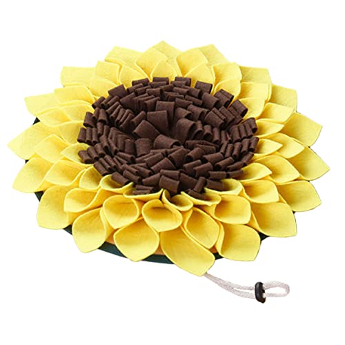GRIRIW Haustier-essmatte Für Hunde Schnüffelmatte Mit Sonnenblumenmuster Aus Filz Für Langsames Fressen GRIRIW Haustier-essmatte Für Hunde Schnüffelmatte Mit Sonnenblumenmuster Aus Filz Für Langsames Fressen von GRIRIW