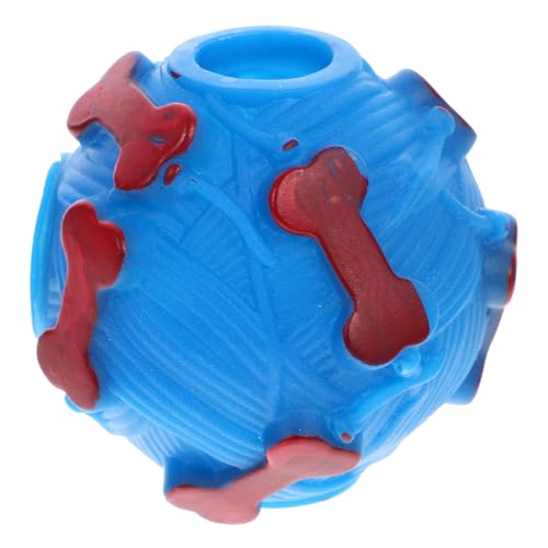 GRIRIW Hundebälle Spielzeuge Fehlendes Essen Spielzeug Ball Haustier Ball Emulsion Vokalisieren Knochen Kauspielzeug Für Welpen von GRIRIW