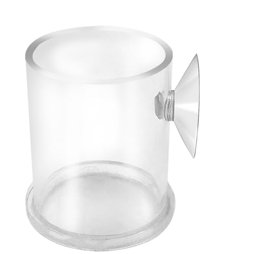 GRIRIW Fischfutterring Aquarium Zubehör Saugfutterspender Für Kleine Fische Und Garnelen Robustes Acrylmaterial Für Süß Und Salzwasser Für Flakes Und Schwimmendes Futter von GRIRIW