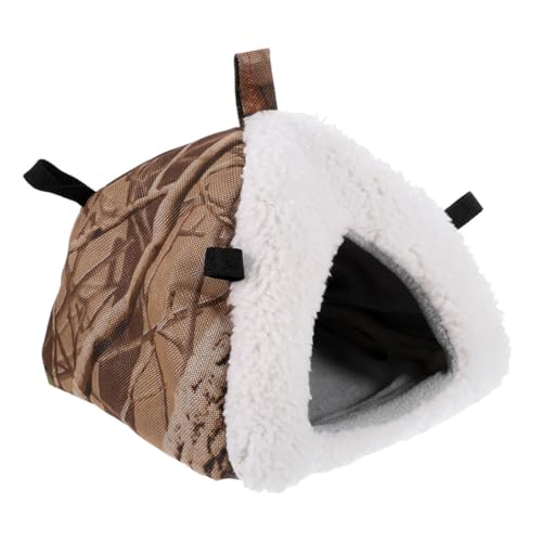 GRIRIW Hängendes Hamster Nest mit Dickem Futter Warmes Versteck für Kleine Haustiere für Chinchillas Frettchen und Nager Große Kuschelige Höhle für Winter von GRIRIW