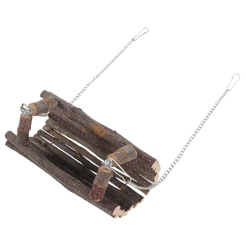 GRIRIW Holz-hängematte Für Hamster Kauspielzeug Aus Natürlichem Material Dekorative Schaukel Für Kleintiere Langlebig Und Sicher Für Zwerghamster Und Ratten Im Käfig von GRIRIW