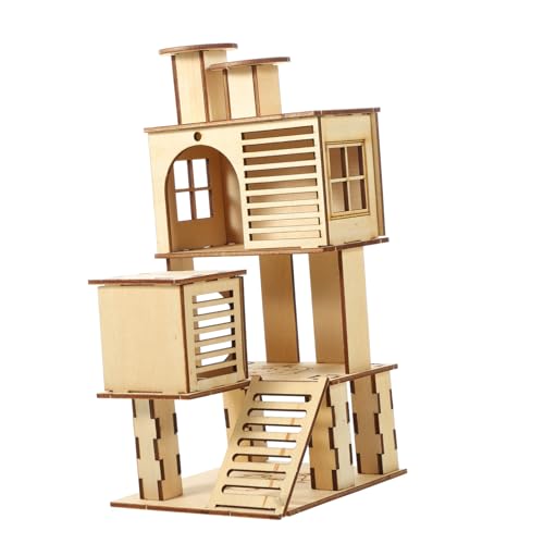 GRIRIW Hamster Spielplatz Holz Nest Lebensraum für Kleintiere Atmungsaktives Design Sicherer Rückzugsort für Hamster für Käfige und Gehege GRIRIW Hamster Spielplatz Holz Nest Lebensraum für Kleintiere Atmungsaktives Design Sicherer Rückzugsort für Hamster für Käfige und Gehege von GRIRIW