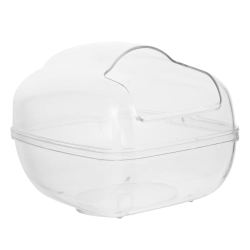 GRIRIW Hamster Toilette Hamsterspielzeug Hamsterbad Plattform Labyrinth Schließfach Vlies Hamsterbettwäsche Tierbad Fluss Ratten Kanal Futterspender Sandbad Für Hamster Tiere Blue Plastik von GRIRIW