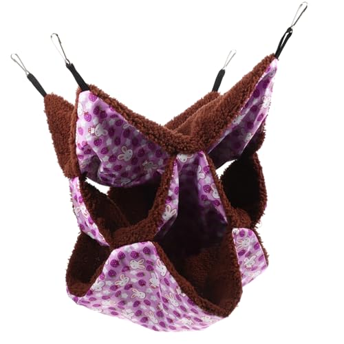 GRIRIW Mehrschichtige Haustier-hängematte Für Hamster Bequeme Plüsch-hängematte Zum Aufhängen Hängebett Für Kleine Tiere Zum Spielen Und Schlafen von GRIRIW
