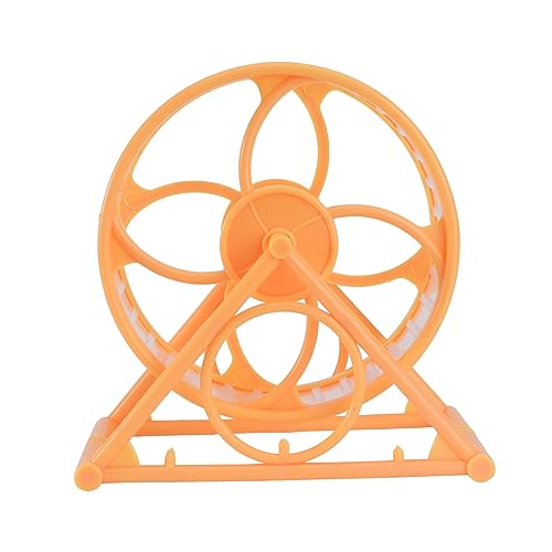 GRIRIW Hamster läuft Hamsterspielzeug stehendes Hamsterrad Hundespielzeug Rad-Rennmaus Hamster Hamster Laufrad Hamstersport Laufen Hamster leises Käfigspielzeug Plastik Yellow von GRIRIW