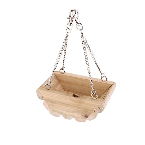 GRIRIW Haustier Hamster Schaukel Holz Hängen Boot Spielzeug Schaukel für Katzen Papageien Vögel Tier Käfig Spielzeug Spaß GRIRIW Haustier Hamster Schaukel Holz Hängen Boot Spielzeug Schaukel für Katzen Papageien Vögel Tier Käfig Spielzeug Spaß von GRIRIW