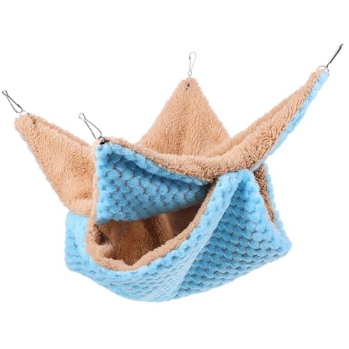 GRIRIW Hamsterhängematte aus Warmem Baumwollmaterial Bequeme Kuschelhöhle für Meerschweinchen und Chinchillas für Jahreszeiten Blau GRIRIW Hamsterhängematte aus Warmem Baumwollmaterial Bequeme Kuschelhöhle für Meerschweinchen und Chinchillas für Jahreszeiten Blau von GRIRIW